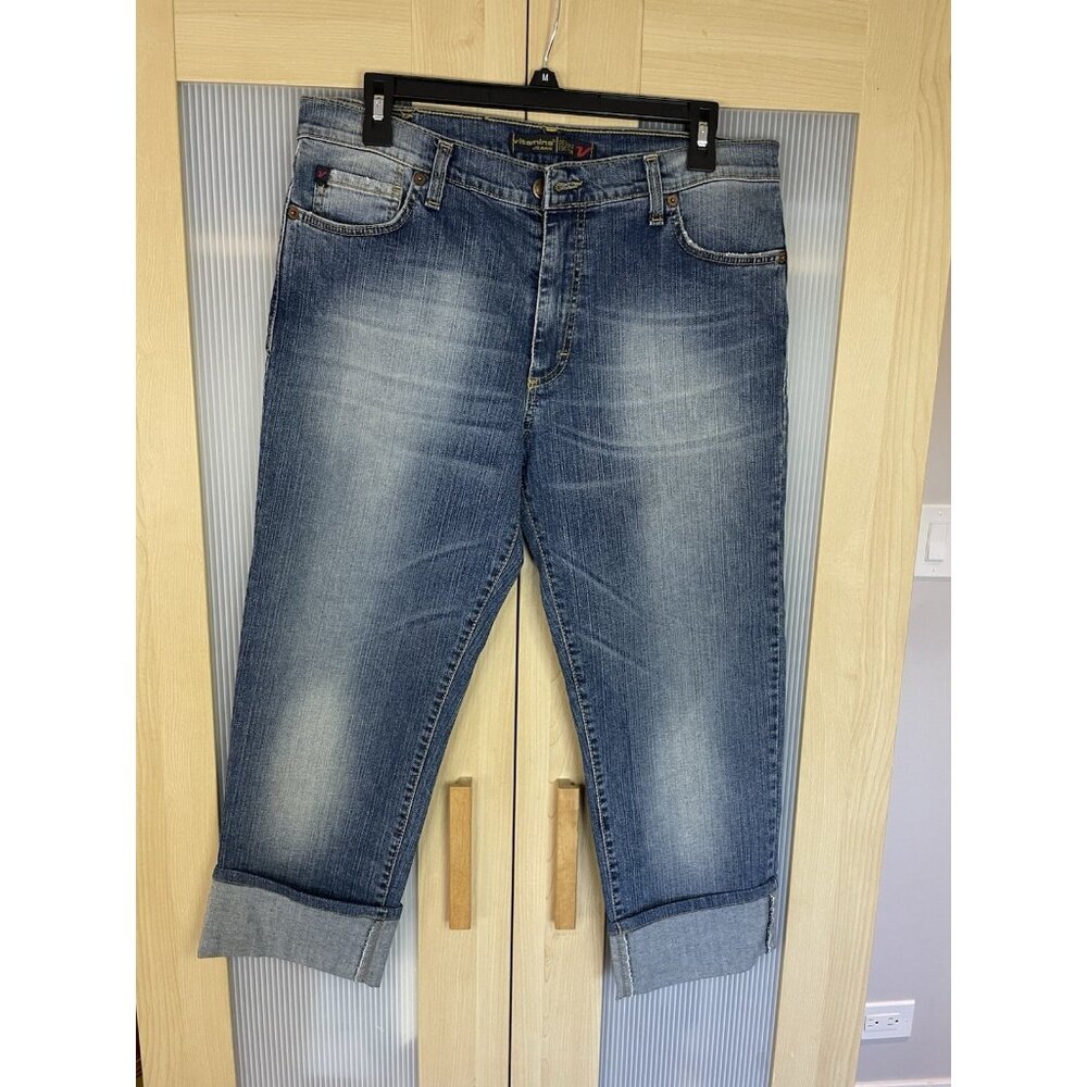 Vitamina Jeans Women's Italy Sz 10‎ 32x26 Straight Cropped Stretch Denim Western